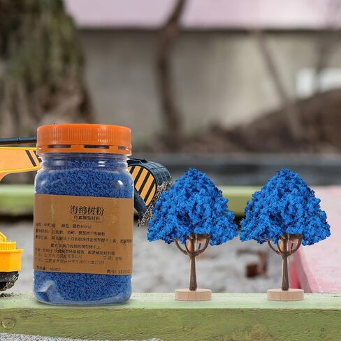 HOMSFOU Grass Scatter 1 Bottle Scenery Basing Material Grass Cashmere Powder Fake Grass Clay DIY Dress Tree Flower Static Grass Dressing Scatter Flock for Miniatures Model Blue in Saudi Arabia