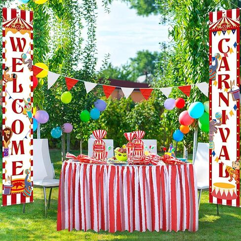 120 Pcs Carnival Candy Bags Carnival Party Decorations Red White Circus Cone Popcorn Bags with Gold Twisted Ties for Party Favor Supplies Candy Cookie Wrapping in Saudi Arabia