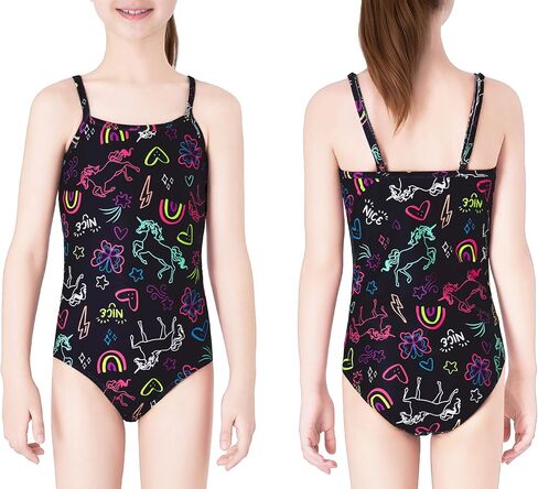 Girls Mermaid Floral Swimsuit Bathing Suit Size 2T-10 Toddler, Little & Big Kids in Kuwait