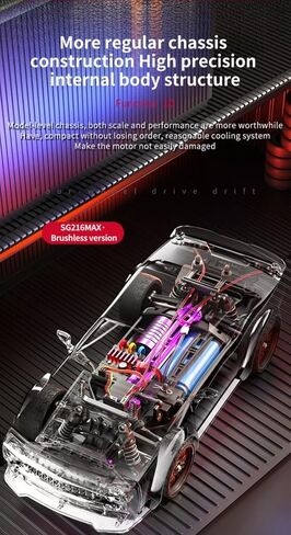 ZLL Beast SG216MAX High Performance 1/16 Scale 4WD RC Drift Car with Brushless Motor, LED Lights, Full Proportional Radio Control, Black in Saudi Arabia
