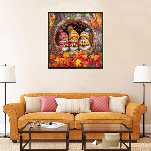 NWQZBYHT Gnome Diamond Art Kits for Adults,Fall Round 5D Diamond Painting Kits for Beginner,DIY Full Drill Diamond Dots Paintings Picture Gem Art and Crafts for Home Wall Decor 13.78x13.78 Inch in Kuwait