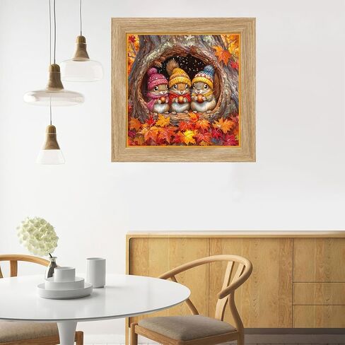 NWQZBYHT Gnome Diamond Art Kits for Adults,Fall Round 5D Diamond Painting Kits for Beginner,DIY Full Drill Diamond Dots Paintings Picture Gem Art and Crafts for Home Wall Decor 13.78x13.78 Inch in Kuwait