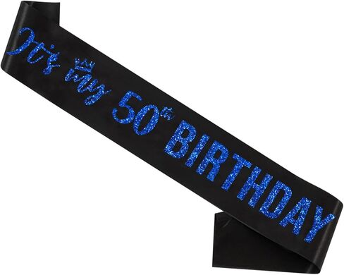 إنه وشاح عيد ميلادي الخمسين ، عيد ميلاد الخمسين للنساء ، خطاب لامع 50 عيد ميلاد للبنات ، زخارف حفلة عيد ميلاد سعيدة ، أسود وأحمر in Saudi Arabia