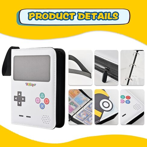 9 BINDER TRADING CARD BINDER مع 50 أكمام قابلة للإزالة ، 900 منظم بطاقات تداول حامل البطاقات ، ألبوم جامع ZIPPERED للبطاقات ، محفظة تخزين متينة مع إغلاق السوستة الواقية in Saudi Arabia