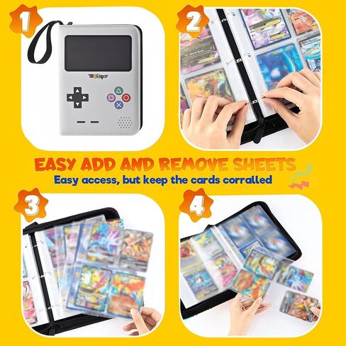 9 BINDER TRADING CARD BINDER مع 50 أكمام قابلة للإزالة ، 900 منظم بطاقات تداول حامل البطاقات ، ألبوم جامع ZIPPERED للبطاقات ، محفظة تخزين متينة مع إغلاق السوستة الواقية in Saudi Arabia