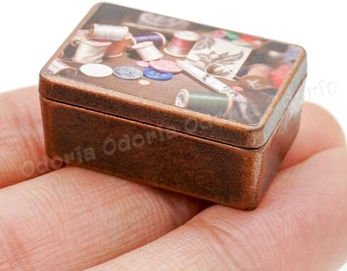 Odoria 1/12 Miniature Sewing Box Dollhouse Decoration Accessories in Saudi Arabia
