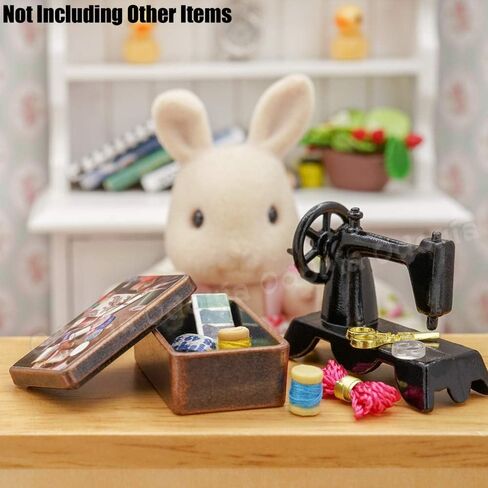 Odoria 1/12 Miniature Sewing Box Dollhouse Decoration Accessories in Saudi Arabia