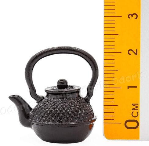 Odoria 1/12 Miniature Japanese Tea Kettle Teapot Dollhouse Decoration Accessories in Saudi Arabia
