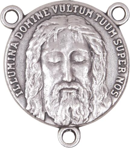 Needzo Oxidized Holy Face of Jesus Medals, Silver Toned Pendants, Religious Accessories for Jewelry Making, 1 Inches (Pack of 5) in Saudi Arabia