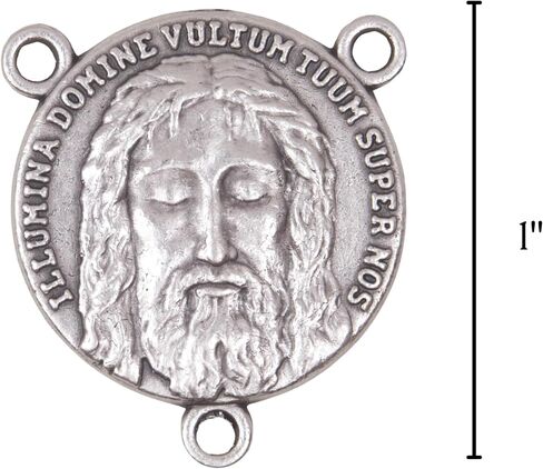 Needzo Oxidized Holy Face of Jesus Medals, Silver Toned Pendants, Religious Accessories for Jewelry Making, 1 Inches (Pack of 5) in Saudi Arabia