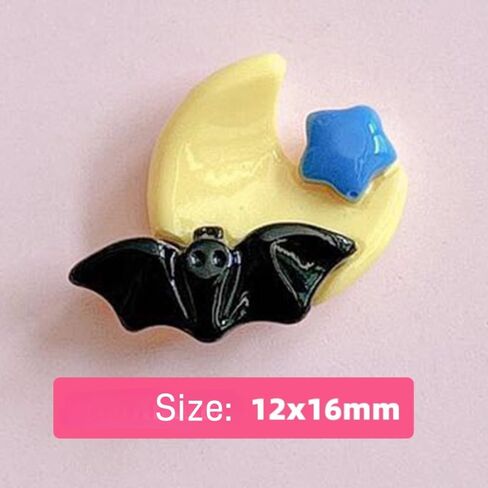 mini 1/2 "زخارف راتنج الهالوين ، 80 قطعة ، 80 قطعة خفافيش شبح Zumbis تصميم الراتنجات flatbacks ل DIY الحرف اليدوية ، علبة الهاتف ، سكرابوكينغ (أسود) in Saudi Arabia