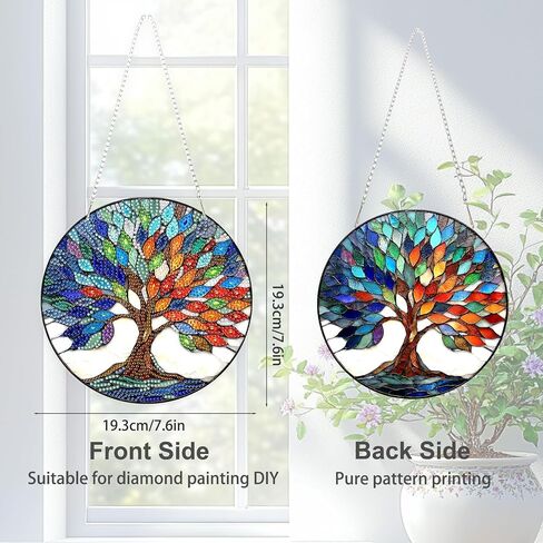 TOSTOG Diamond Art Hanging Kits for Adults, 5D Birds Diamond Painting for Adults Window Pendant, Special Shape Diamonds DIY Birds Diamond Painting Hanging Pendant Kit for Wall Decor Gift in Kuwait