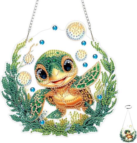 TOSTOG Diamond Art Hanging Kits for Adults, 5D Birds Diamond Painting for Adults Window Pendant, Special Shape Diamonds DIY Birds Diamond Painting Hanging Pendant Kit for Wall Decor Gift in Kuwait