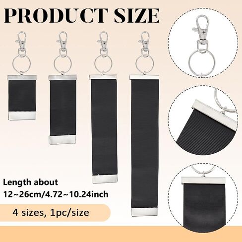 سلسلة مفاتيح Benecreat 4Sizes PIN ، سلسلة مفاتيح جامع الدبوس الأسود البالغة 1.5 بوصة ، حارس دبوس البوليستر مع مشابك دوارة السبائك لعرض دبابيس المينا ، حاملي الشارة in Saudi Arabia