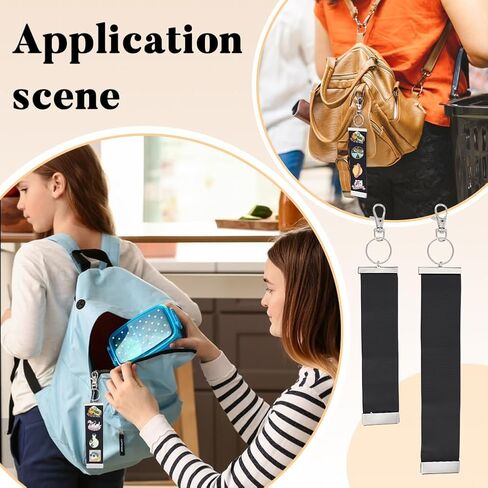 سلسلة مفاتيح Benecreat 4Sizes PIN ، سلسلة مفاتيح جامع الدبوس الأسود البالغة 1.5 بوصة ، حارس دبوس البوليستر مع مشابك دوارة السبائك لعرض دبابيس المينا ، حاملي الشارة in Saudi Arabia