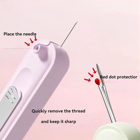 6 Pack Needle Threader, Upgraded 2-in-1 Automatic Needle Threader & Seam Ripper Tool, Effortless Sewing Accessory for Quick Threading & Seam Removal, Knitting, Cross Stitch, Embroidery in Saudi Arabia