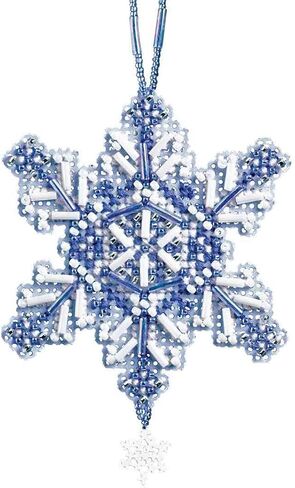 Mill Hill Tapphire Crystal Cross Cross Stitch Ornament Kit 2012 Snow Crystals MH162304 in Saudi Arabia