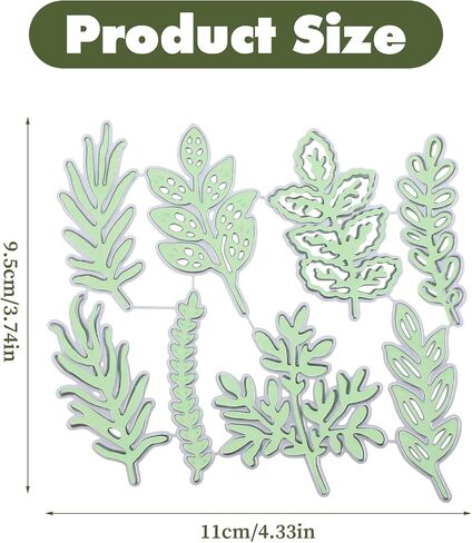 Metal Leaf Dies for Card Making,8Pcs Cutting Plant Cards Crafting Die, Metal Dies for Paper Crafting & Card Making, Scrapbooking Leaf Die Decorative Stencils in Saudi Arabia