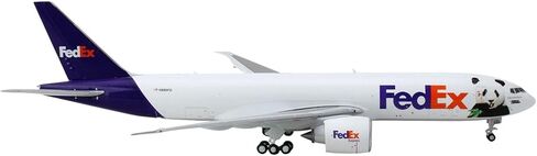 Geminijets Boeing 777f Aircraft Federal Express (FedEx) - Panda Express (N886FD) أبيض مع طائرة الأرجواني 1/400 Diecast Model in Saudi Arabia