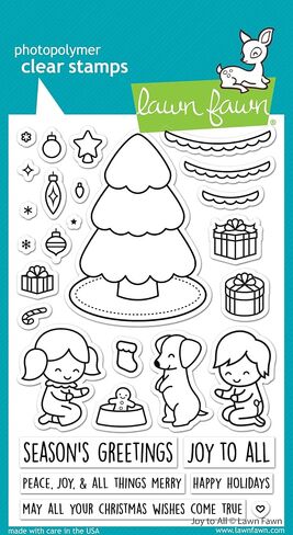 Lawn Fawn Clear Stamps 4 "x6" -joy للجميع -lf2668 in Saudi Arabia