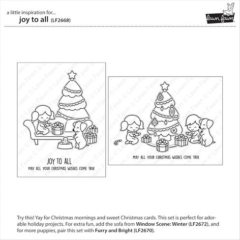 Lawn Fawn Clear Stamps 4 "x6" -joy للجميع -lf2668 in Saudi Arabia