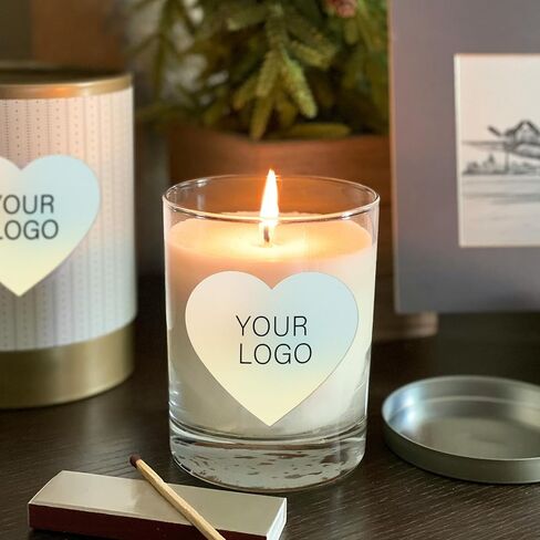 Gold Heart Thermal Labels Vinyl 2 Inch Self-Adhesive Holographic Printable Gift Stickers Roll Waterproof Decals for Decoration QR Code DIY Name Tag 200 PCS in Kuwait