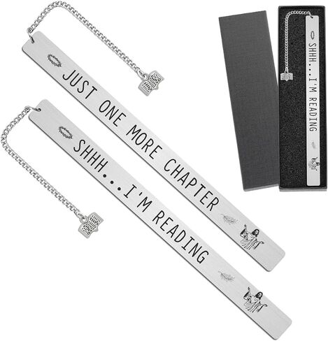 Funny Metal Bookmarks Gift, 2 Pcs Reading Gifts for Women, Men, Writers, Friends, Book Lovers Accessories, Christmas or Birthday Stocking Stuffers in Saudi Arabia