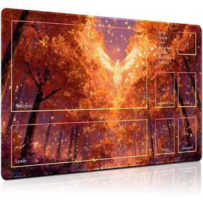 MTG Playmat 24x14 Inch Desk Mats | Optional Game Zone Layout | Non-Slip Rubber Base | Stitched Edges | Includes Free Storage Bag | for TCG, Board Games, and Desk Mats(Goreveil,Without Zone) in Saudi Arabia