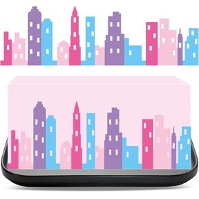 4 Pieces City Cake Border Skyscraper Cake Toppers for Boy and Girls Hero Birthday Party Decoration Favor Stick on or Lay on Building Images Lighted City Backdrop for Cakes Wrap Party Supplie(Black) in Kuwait