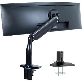 Single-Piece Ultra-Wide Monitor Pneumatic Spring Desktop mounting with U, Maximum Hole spacing 200x100- in Saudi Arabia
