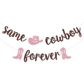 نفس رعاة البقر لافتة إلى الأبد ، ديكورات البكالوريوس في Western Cowgirl Bachelorette ، ديكور حفل خطوبة دش في ناشفيل ، ديكورات حفلات البكالوريوس الغربية ، بريق بني in Kuwait