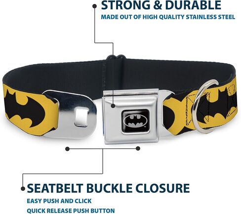 مشبك DC-WBM002-L BMA Batman Black/Silver Dog Collar in Saudi Arabia