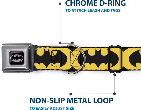 مشبك DC-WBM002-L BMA Batman Black/Silver Dog Collar in Saudi Arabia