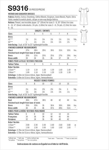 Simplicity Girl's and Women's Dress Sewing Pattern Kit, Code S9316, Sizes 3-8/6-16, Multicolor in Saudi Arabia