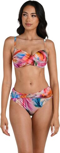 La Blanca Women's Over The Shoulder Wrap Bikini Swimsuit Top in Saudi Arabia