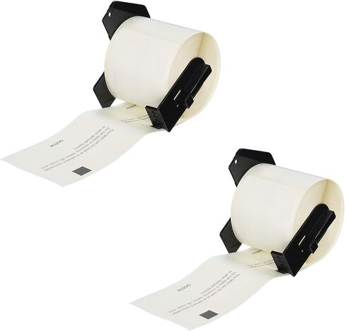 Brother Genuine DK-1234 Die-cut undhative name badge paper paper absels for brother QL Label Printers ، 2.3 "× 3.4" (60 مم × 86 مم) ، 260 تسمية لكل لفة ، DK1234 (2) in Saudi Arabia