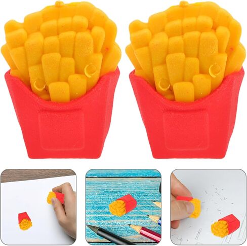 Homoyoyo 30 حزمة Mini French Fries Erasers للطلاب اللوازم المدرسية Cartoon Cartoon Sounds TPR جوائز مكافأة للأطفال in Saudi Arabia