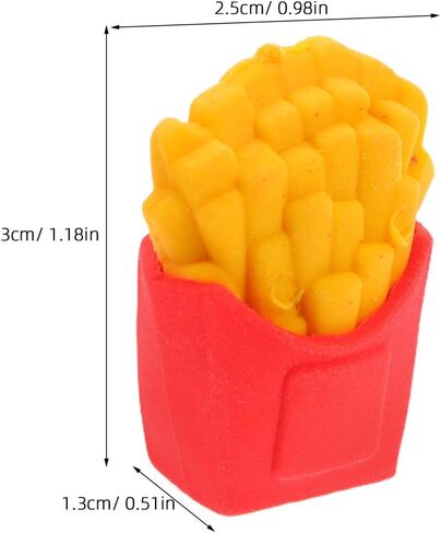 Homoyoyo 30 حزمة Mini French Fries Erasers للطلاب اللوازم المدرسية Cartoon Cartoon Sounds TPR جوائز مكافأة للأطفال in Saudi Arabia