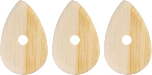 Harfington 3pcs Pottery Ribs 10.3cm × 6.5 سم أدوات النحت الخشبية الخشبية الطينية لإنهاء تشكيل علامات الإصبع in Saudi Arabia
