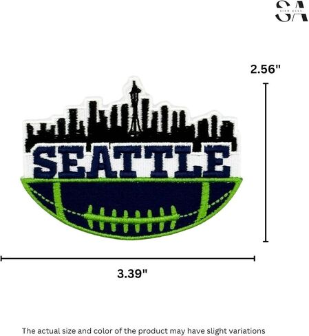 Siam Accs Rucby Fans Seattle City Logo Patch Patch American American Football Fan Team Team Iron on Sew On للملابس على الظهر جينز دراجة نارية على القبعات المخصصة للقبعات التكتيكية in Saudi Arabia