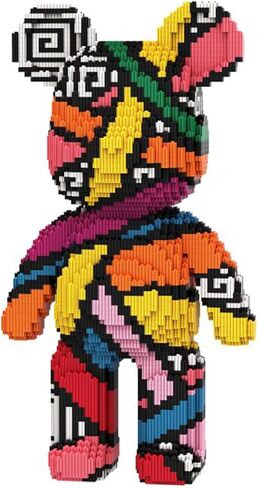 طبقة البيانوريون للحيوان الملون ضمادة الدب الدب micro مجموعة (6000pcs XQ016) 16.9in سلسلة عالية ، هدايا مناسبة للبالغين in Kuwait