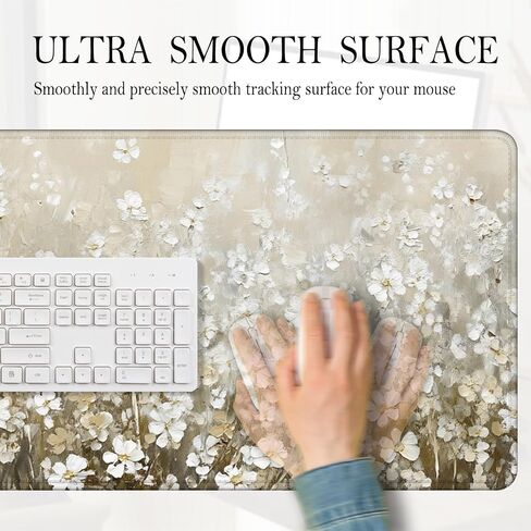 عتيقة الزهرة البرية كبيرة وسادة الماوس 31.5x15.7inch ، زهرية كبيرة الحاسوب الموسع حصيرة Mousepad للوحة المفاتيح والماوس ، ومكتب الأزهار الملحقات in Kuwait