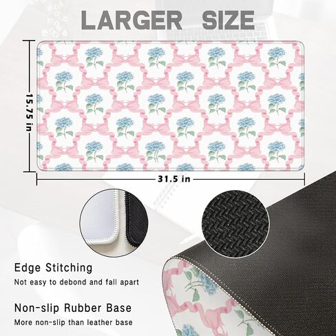 Vintage Wildflower Large Mouse Pad 31.5x15.7inch, Retro Floral Large Extended Computer Desk Mat Mousepad for Keyboard and Mouse, Floral Desk Accessories in Saudi Arabia