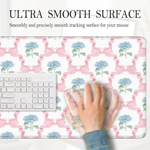 Vintage Wildflower Large Mouse Pad 31.5x15.7inch, Retro Floral Large Extended Computer Desk Mat Mousepad for Keyboard and Mouse, Floral Desk Accessories in Saudi Arabia