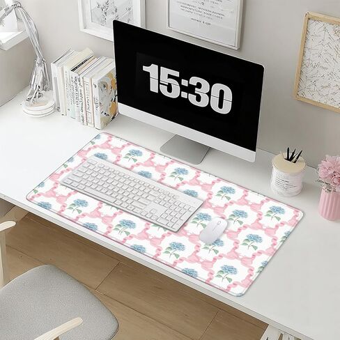 Vintage Wildflower Large Mouse Pad 31.5x15.7inch, Retro Floral Large Extended Computer Desk Mat Mousepad for Keyboard and Mouse, Floral Desk Accessories in Saudi Arabia
