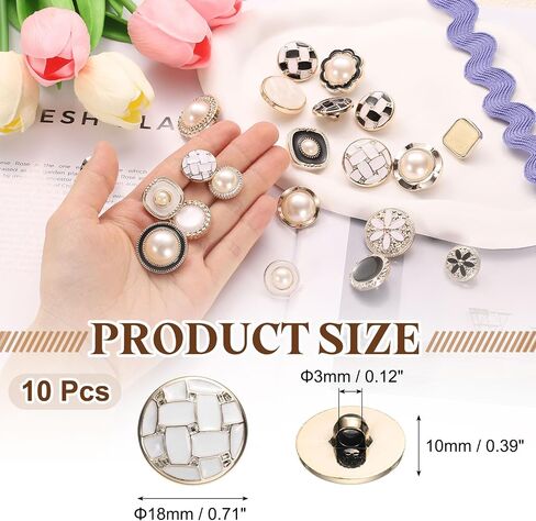 UXCELL 10pcs 21mm راتنج راتنج عتيقة ملابس خياطة الأزرار المعدنية أزرار معطف المعطف الملحقات الحرفية للملابس معطف الزخرفة الحرف DIY in Saudi Arabia