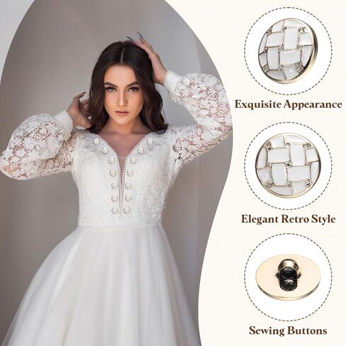 UXCELL 10pcs 21mm راتنج راتنج عتيقة ملابس خياطة الأزرار المعدنية أزرار معطف المعطف الملحقات الحرفية للملابس معطف الزخرفة الحرف DIY in Saudi Arabia