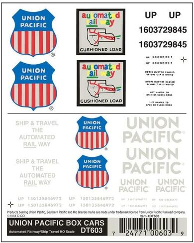 غابات المناقشة الجافة شارات النقل الجاف Ho Scale Union Pacific Box Cars in Saudi Arabia