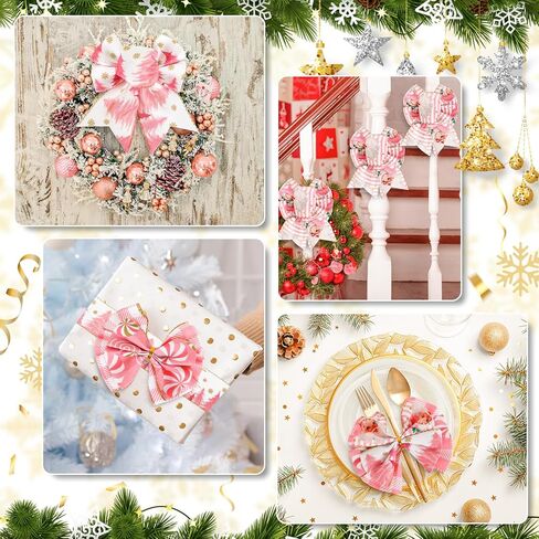 5 لفة وردية عيد الميلاد شريط حافة السلك in Kuwait