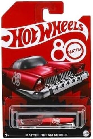 Hot Wheels Mattel Dream Mobile 80th Anniversary Collector's Edition 6 - Packing ، Retro - Futuristic 1:64 Die - Bict Cars ، Ages 3+ in Saudi Arabia